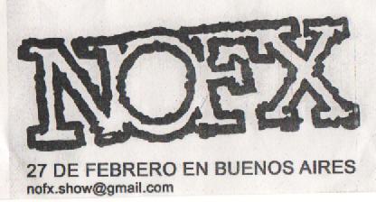 Flyer NOFX Argentina