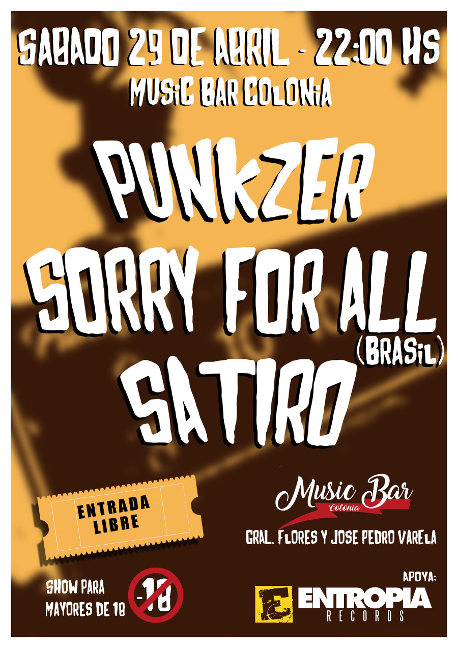 Punkzer - Sorry for All (Brasil) - Sátiro en Music Bar Colonia